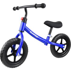 Elantrip Balance Bike, Lightweight Black Toddler Bike for 1-3 Year Old Boys, Birthday Gift Toys for 1-3 Year Old Boys and Girls, No Pedal Bikes for Kids with Adjustable Handlebar and seat (CF, Blue)