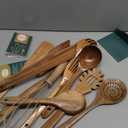 10 Pack Wooden Utensils for Cooking, Wood Utensil Set for Kitchen, Teak Wooden Spoon for Cooking, NonStick Spatula Ladle