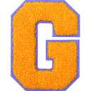 SOYCEV 4.5" Iron on Letter Patches Varsity Letters Large Chenille Letterman Jacket Patches for Clothing/Jacket/Varsity/Bag (Yellow, G)