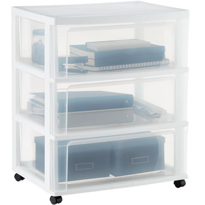 Iris Wide 3-Drawer Storage Cart