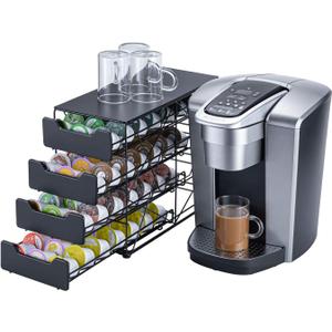 k cup Holders for Counter Small for Keurig k-cup Holder for mr Coffee for Tea (84 pods-4 tiers)