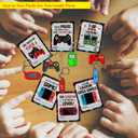 3 x Valentines Day Gifts for Kids Classroom Video Game Keychain, Funny Keyrings with Cards for School Exchange, 24 Sets (Black)