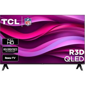 TCL 40-Inch Class R3D Series QLED Roku Smart TV | FullView Bezel-Less Design, Google Cast & AirPlay 2 | Television for Bedroom, Dorm & Kitchen (40R3D, 2026) Streaming Live Local News, Sports & Movies