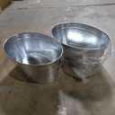 Large 6-Gallon Galvanized Tin Beverage Tub, 20x14x10 inches (Pack of 2)