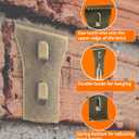 2 x Brick Clips for Hanging Outdoors Brick Hook Clips 20Pcs Heavy Duty Brick Wall Clips Steel Brick Hanger No Drill Fits 2-1/4 to 2-2/5 Inch Bricks (Bronze-10pcs), 3.7*6.7