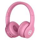 Mokata Kids Headphones Bluetooth 5.3 60H Play Time Wireless Kids Volume Limited 85 /110dB Over Ear Foldable Protection Headset with Mic AUX 3.5mm for Boys Girls Child School Pad Tablet Pink