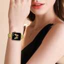 MioHHR Slim Metal Band Compatible with Apple Watch Band 42mm(Series 11 10) 41mm(Series 9 8 7) 40mm(Series 6 5 4 SE3/2/1) 38mm(Series 3 2 1),Stainless Steel iWatch Bands for Women,Gold
