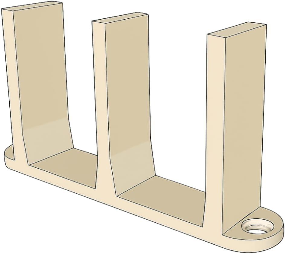 5-Pack Sliding Closet Door Floor Guide Bracket | Universal Fit for 1-3/8" Width Bypass Doors (Beige) | Grovers Home Solutions