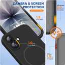 Miracase Magnetic for iPhone 17 Case, Compatible with MagSafe, Integrated Silicone Camera Control Cover, 3.0mm Thicken Shockproof Drop Protection Phone Case for 17, Black