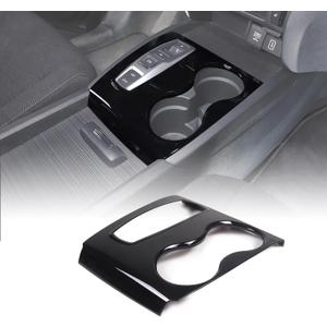 Gear Shift Panel Cover Trim for Honda Pilot 2016-2022/ Ridgeline 2020-2023/ Passport 2019-2023, ABS Automotive Center Consoles Cup Holder Cover Protector Sticker Accessories (Glossy Black)