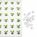 DOITOOL 24 Hydroponic Sponges Planting Tool Planting Tray with 24 Holes Floating Gardening Plate Soilless Cultivation Sponges Cubes Tray for Small Bud Growth & Grow Seedlings, 23.62 x 15.75 x 1.18 inches