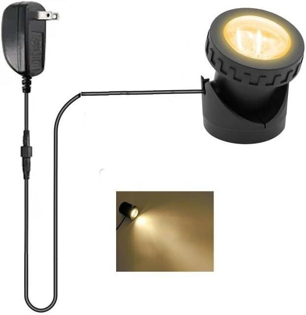Warm White Pond Lights, 2500K Underwater Weighted Pond Light IP68 Waterproof Submersible Fountain Lights for Pond Fountain Waterfall,1 Lights