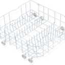 Allstare WD28X10384 Dishwasher Lower Rack Replacement Parts for GE Dishwasher Parts Lower Dishrack Assembly with Wheels GHDA485N10CS GLD4406R00BB GE Dishwasher Bottom Rack 22.2"D x 21.3"W x 7.3"H