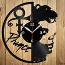 Vinyl Clock Prince Handmade Exclusive Clock Art Decor Home Wall Clock Black Original Gift Unique Design