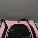Cat Carrier Dog Carrier Pet Carriers for Medium Small Cats Dogs Puppies up to 15 Lbs, TSA Airline Approved Small Dog Cat Carriers Soft Sided, Collapsible Travel Puppy Carrier (Pink, Large)