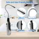 Butane Lighter Torch Long Jet Flame Windproof Lighter with Visual Fuel Window for Fireplace Kitchen Grill BBQ Camping, Black (No Butane Included)