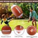 Lewtemi 2 Pcs 27 Inch Giant Inflatable Football for Gameday Party Favor Large Inflatable Sports Balls Jumbo Beach Balls for Football Birthday Christmas Party Decorations Outdoor Activity Gift