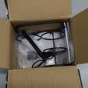 HarJue Toothbrush Holder Stand for Bathroom, Metal Toothbrush Organizer with Marble Base, Toothbrush Storage Collection for Family, Suitable for Home Hotel Countertop Vanity (Medium, Matte Black)