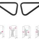 Fitvids Dip Bar Attachment for Squat Rack, Multi Grip for Strength Training, Pull up, Push up 2x2 inch Power Cage Squat Rack, Pair