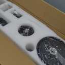 60 inch Large Ceiling Fan with Light and Remote, Quiet DC Motor Reversible 5 Blades, Dimmable LED, 6-Speed,Rustic Farmhouse Ceiling Fan Black and Walnut for Living Room Porch Indoor