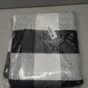 Buffalo Plaid Area Rug - 3x5 Ft, Black and White Checkered, Washable Cotton, Ideal for Front Porch, Kitchen, Entryway, Patio, Bathroom