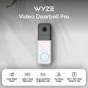Wyze Wireless Video Doorbell Pro (Chime Included) with Easy-to-Use Design, 1440 HD Video, 1:1 Head-to-Toe View (1:1 Aspect Ratio), 2-Way Audio, Night Vision