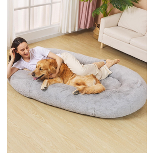 Fond + Found Large Cozy Plush Pet Bed for Humans 68" x 38" x 10"
