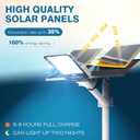 OKPRO 2PACK 20000W Solar Street Lights Outdoor, 7000K Solar Street Light Dusk to Dawn, Heavy Duty Outdoor Street Lights, Wide Angle with Remote Control, IP66 Waterproof