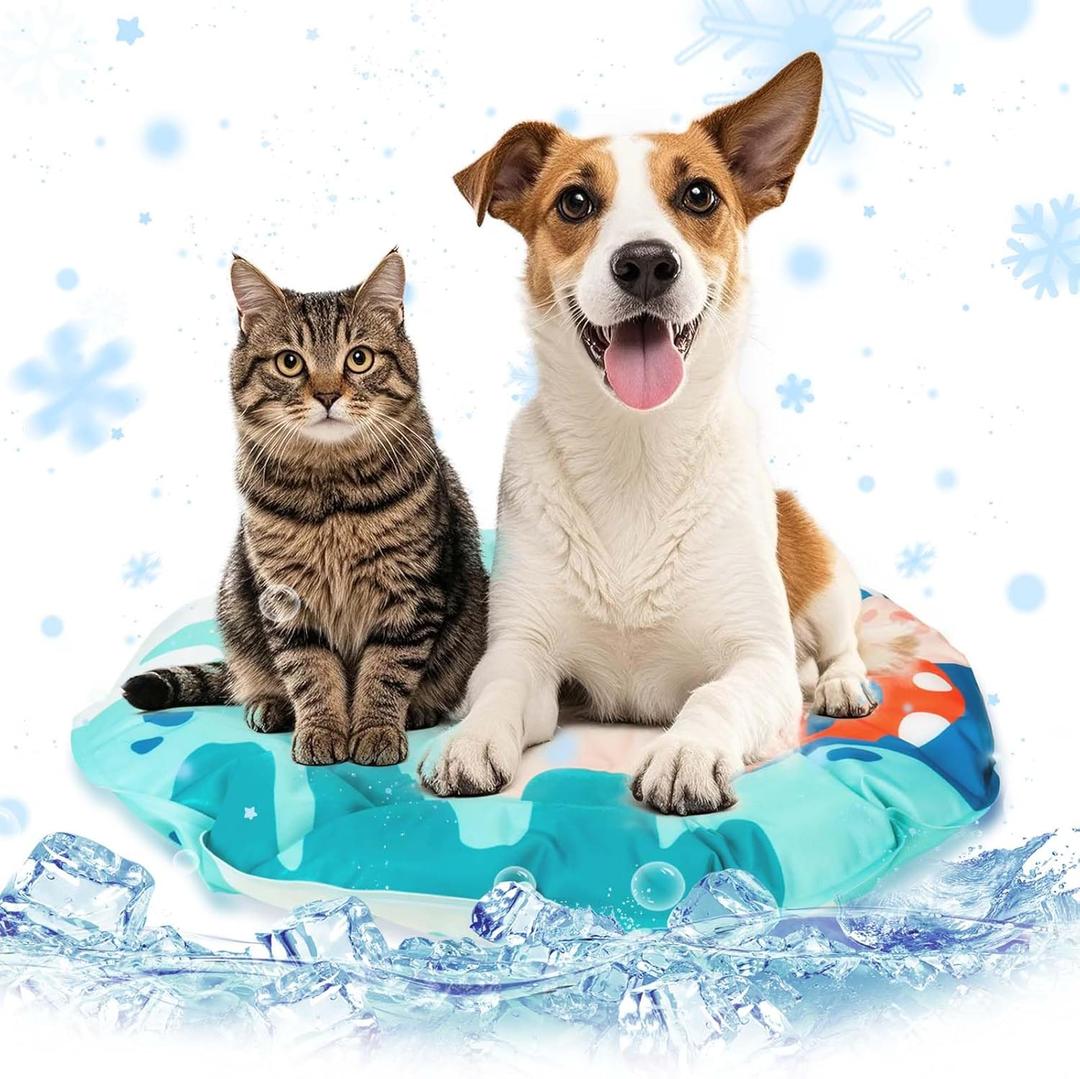 Pet Cooling Mat for Dogs Cats, Thickened Durable Cooling Pad Washable for Small Pets, Indoor & Outdoor Summer Use