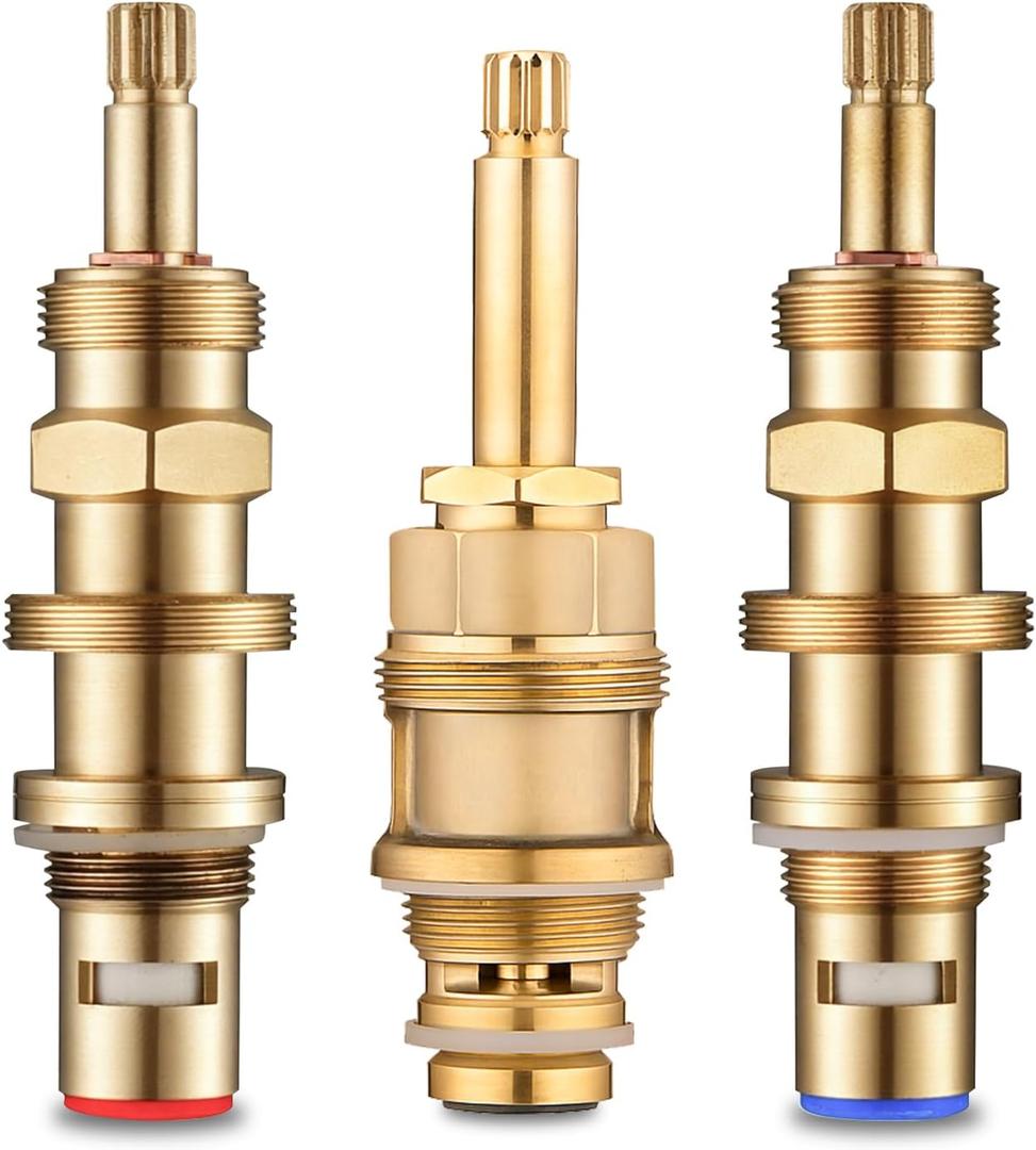 Replacement for 910-030 Compatible with Price Pfister 2/3 Handle Shower Faucet, Diverter Stem Replacement for 910-022, Hot/Cold Mark Design, 3 Pack