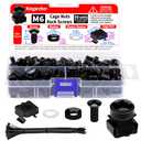 50-Pack M6 x 16mm Rack Mount Cage Nuts, Screws, and Washers  Server Rack Screws and Cage Nuts for Square-Hole Network Racks, Cabinets, and Shelves  Includes Cable Ties