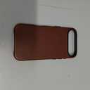 SHIELDON Leather Case for iPhone Air 6.5 Inch 2025 | Compatible with Magsafe | Magnetic Wireless Charging | Slim Fit | Shockproof | Comfort Grip | Metal Button | Camera Bump Frame - Retro Coffee