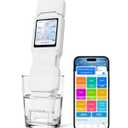 9-in-1 Smart Water Tester with APP Monitoring, Digital Water Test Kit for Turbidity, TDS, EC, Temp, Salt, GH, TOC, COD & UV275, Professional Water Tester for Drinking Water, Well, Tap & Outdoor.