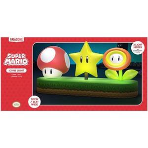 Super Mario Paladone Icon Light - Officially Licensed Mario Brothers Free Standing Desk Light, Gaming Room Decor and Merchandise for Boys and Girls, Nightlight Gift Accessory for Bedroom