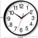 Rohioue 18 Inch Wall Clock, Modern Battery Operated Wall Clocks, Silent Non Ticking Large Analog Clock for Living Room, Office, Home, Bedroom, Kitchen, Bathroom(Black)