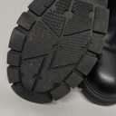 Athlefit Women's Chelsea Boots Fashion Slip on Platform Ankle Boots Lug Sole Chunky Booties, 8