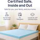 Sure2Sleep Gel Swirl Memory Foam Mattress Topper - 3 Inch, Pressure Relieving, Cooling Comfort - Made in The USA & CertiPUR-US Certified - Softens Firm Beds and Extends Mattress Life - King Size