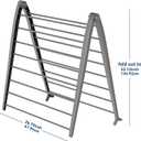 Whitmor Spacemaker Folding Drying Rack, Indoor Clothes Organizer with Patent-Pending Design, Space Saving, 6" L x 26" W x 51.5" H, Grey