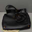 hedexe Genuine Leather Tote Bag for Women: Soft Cowhide Shoulder Handbags for Ladies - Satchel Purse for Travel Work(Large) (Leather 01 Black)