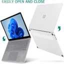 May Chen Case for 13.5" Microsoft Surface Laptop 3/4/5 with Alcantara Palm Rest Model 1867 1958 1950 (2019 2021 2022), Plastic Hard Shell Case with Keyboard Cover + Screen Protector, Matte Clear