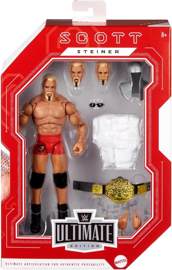 WWE Ultimate Edition Monday Night War Scott Steiner Action Figure & Accessories Collectible Set