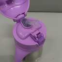 Munchkin Cool Cat Sippy Cup with Straw for Toddlers, Stainless Steel Straw Cup, 8 Ounce, Purple