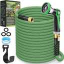  PALRORY Non-Expandable Garden Hose 100 ft, Ultra Lightweight Flexible Water Hose with 10-Pattern Nozzle, Leak-Proof, High-Density Fabric, Thickened Connector, Shut-Off Valve for Yard, Lawn, Outdoor : Patio, Lawn & Garden