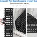 Shower Mat Non-Slip Bath Mat for Tub and Shower Stall,236 Suction Cups with Drain Holes, Quick Dry Machine Washable, Extra Grip for Stand Up Showers, Bathroom Essentials 24x24 Inch(Black)