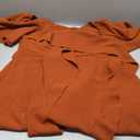 Formal Dresses for Women Gowns Evening Party Cocktail Dress,Split Elegant V Neck Wrap Ruffle Wedding Guest Dresses (Large, Coffee)