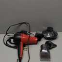 KISS Red Tourmaline Ceramic Hair Dryer with 4 Additional Styling Attachments, 1875 Watts, Red
