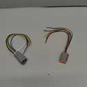 4 Pin Deutsch Car Waterproof Electrical Connector with 17AWG Cable Wire, 4 Way Automotive Male and Female Plug Wiring Harness, 4 Wire DT Pigtail for Cars, Boats, Trucks