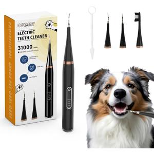 Dog Plaque and Tartar Remover - Dog Tooth Brushing Kit with LED Light, Electric Toothbrush for Dogs,5 Adjustable Mode& 3 Cleaning Head, Plaque Remover for Teeth Stains for Dogs and Cats