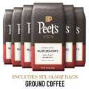Peet's Coffee, Dark Roast Ground Coffee, 100% Arabica Coffee - Major Dickason's Blend 63 Ounces (6 Bags of 10.5 Ounces) (EXP 06/01/27)