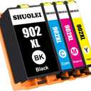 902XL Ink Cartridge Compatible with HP 902 XL 902XL Ink Cartridge Combo Pack High Yield Work with Officejet Pro 6978 6968 6974 6975 6960 Officejet 6951 6954 6956 6958 (4 Pack)